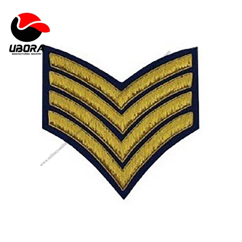 new collection wholesale Custom rank staff sergeant embroidery chevron